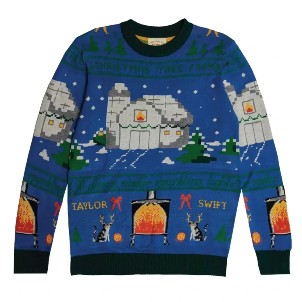 NEW Taylor Swift Christmas Tree Farm Sweater - Picture 1 of 9